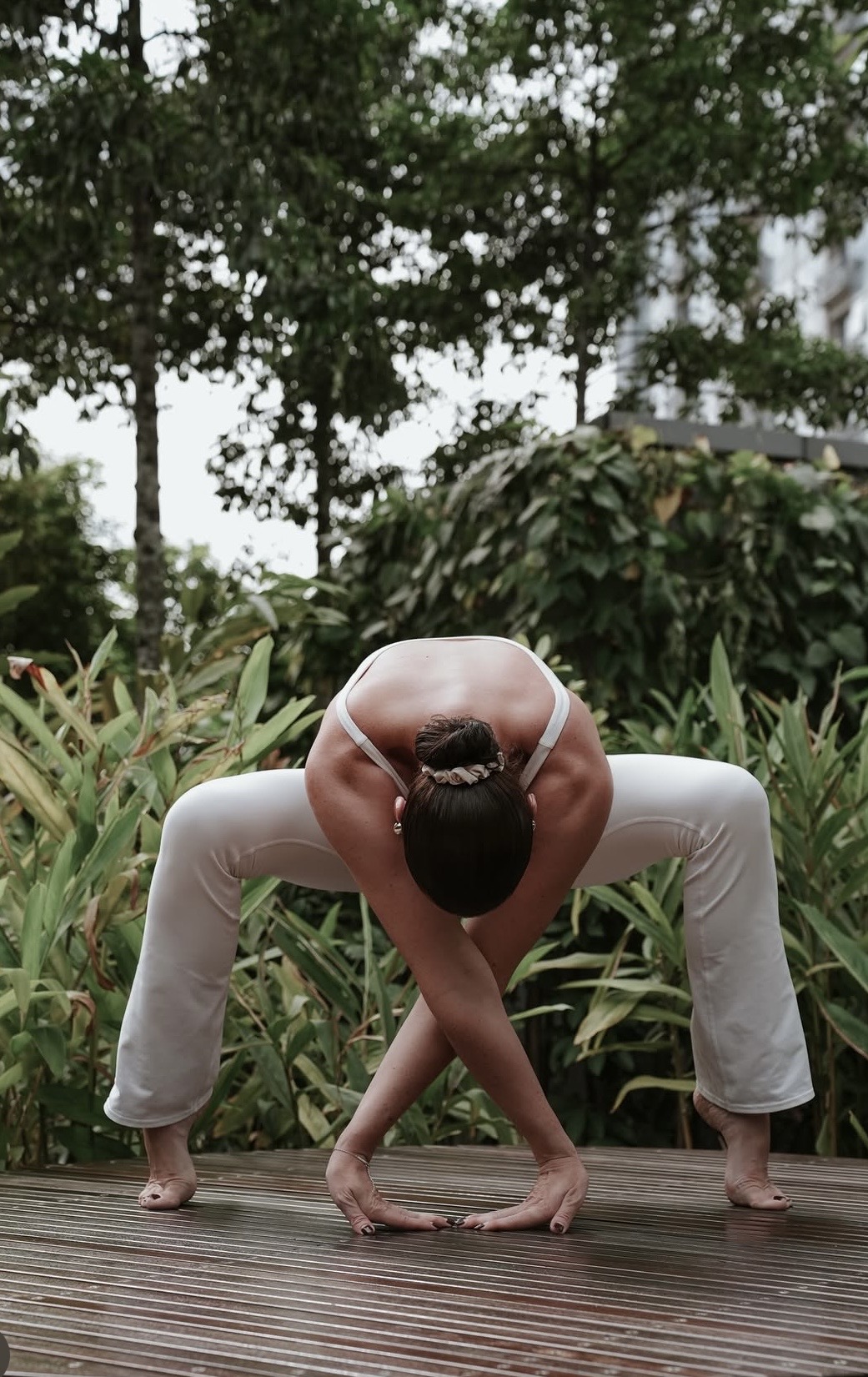 Imma stretching outdoors