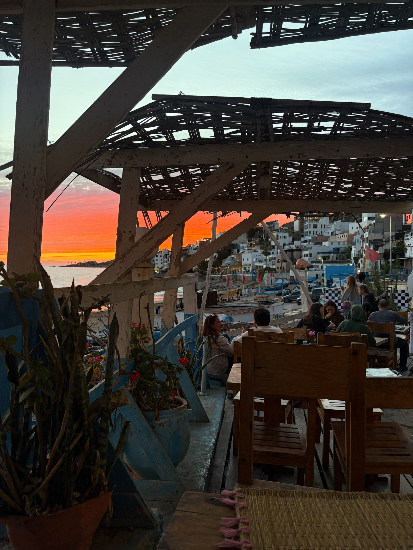 Sunset dinner over Taghazout
