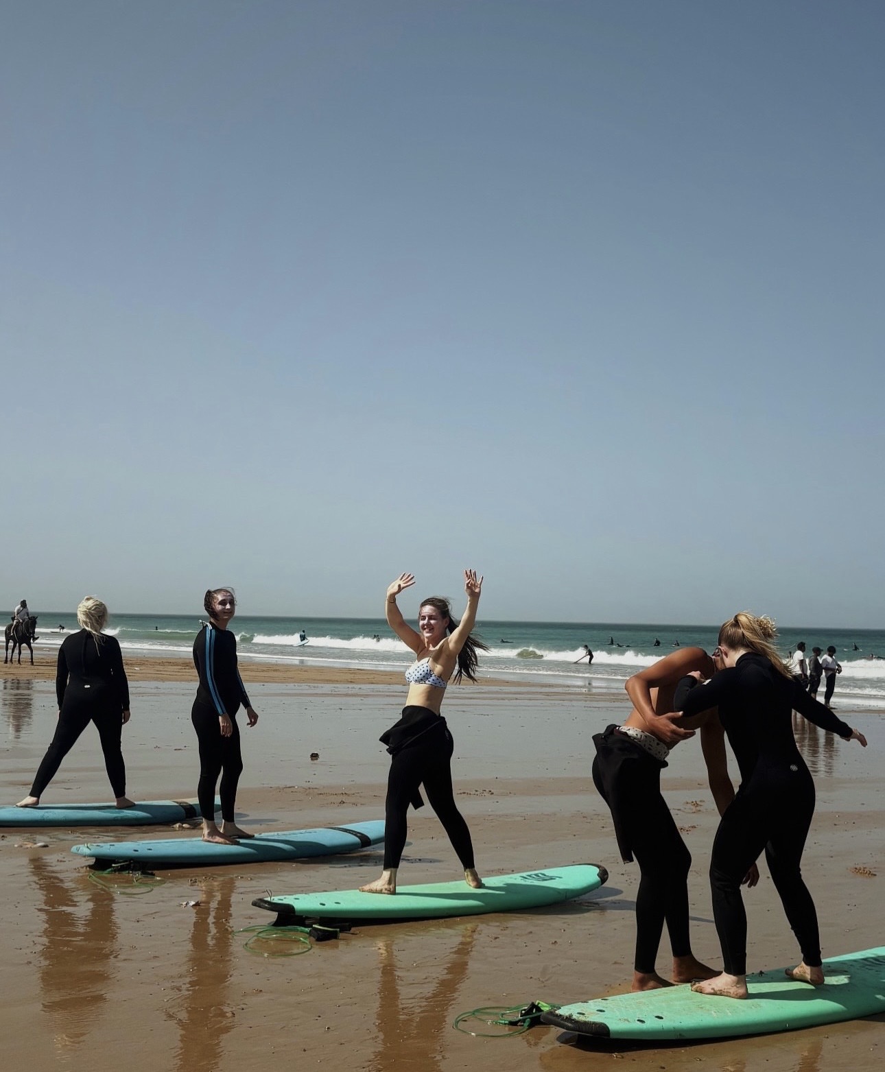 Surf lesson on the beach