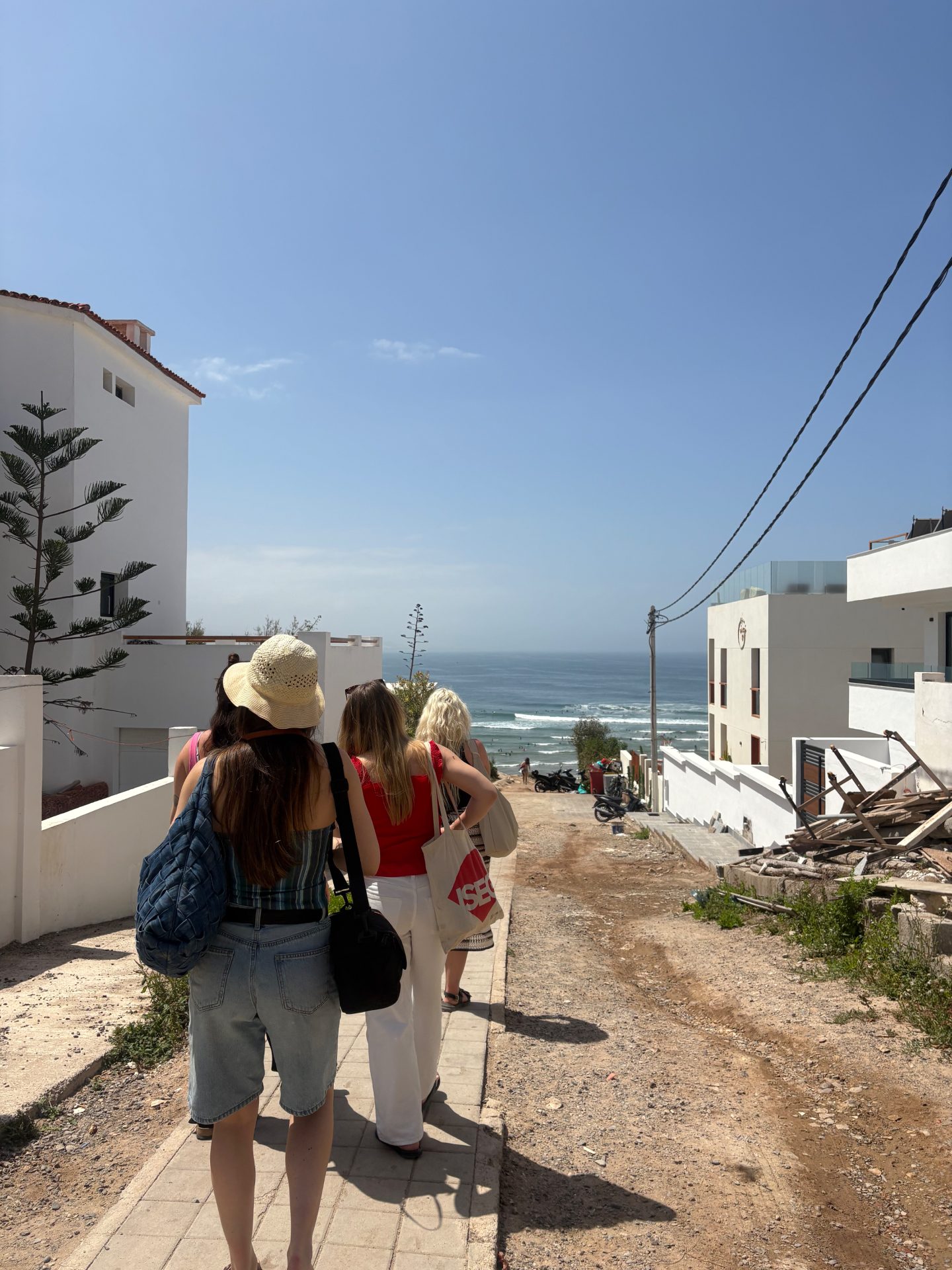 Walking down to the surf