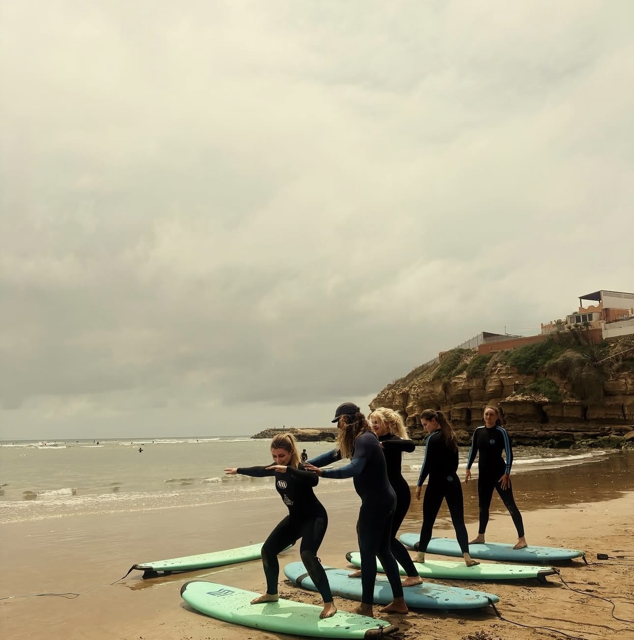 Pop-up practice on the sand
